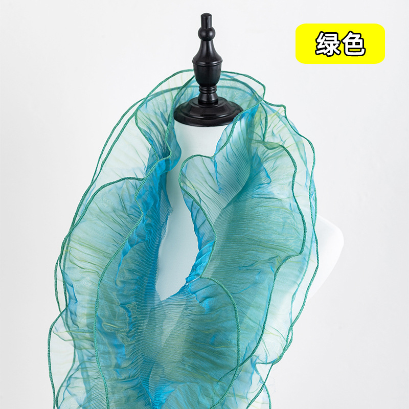 2 Meter Plissee Rüschen Organza Farbverlauf Spitzenbesatz 13 cm breit DIY Kleidung Spleißen Dekor Band Hochzeitskleid NäHenne Stoff