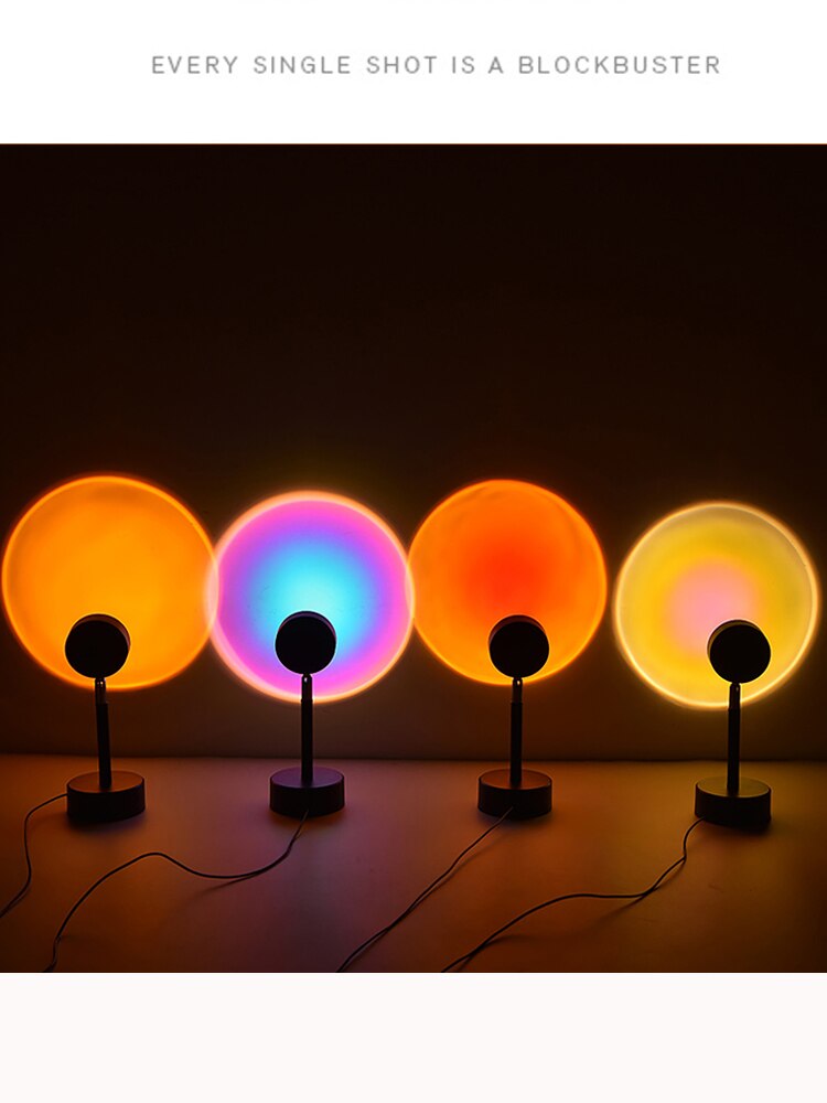 Applique murale à Led avec projecteur de couleur arc-en-ciel et USB, luminaire décoratif d'intérieur, idéal pour un salon ou une chambre à coucher