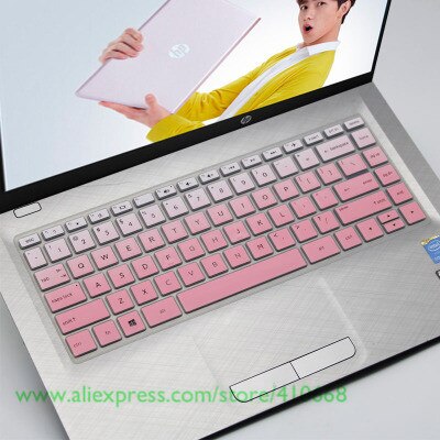 Silicone Toetsenbord Cover Skin Voor HP 14q-by001AX by002AX bu001TU bu001TX bu003TX bu101TX bu102TX 245 G6 245 G7 246 G6: Gradual pink