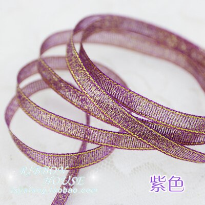 Ruban en Satin coloré cristal corail rose, 1/4 pouces (6mm), pour emballage noël anniversaire, bricolage: purple
