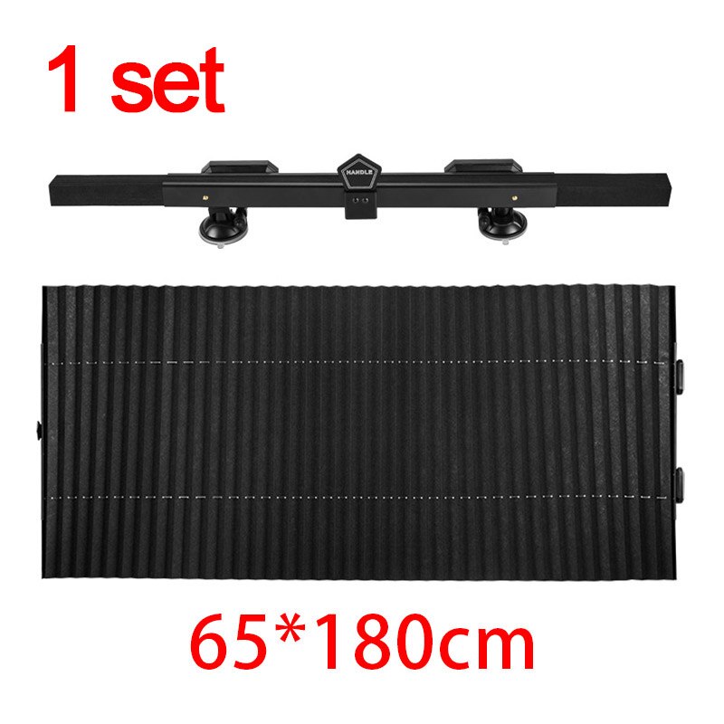 Bil infällbar vindruta solskydd frontfönster vindruta solskydd bilfönster vikbar gardin med stark sugkopp: 1 set 65cm parasoll