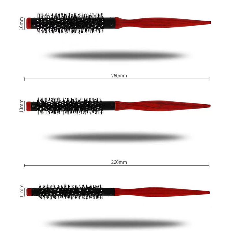 Beruf Anti Statische Lockiges Haar Kamm Wildschwein Borsten rollen Runde Pinsel Kamm Haar Styling Schönheit Salon Friseur Lockenstab