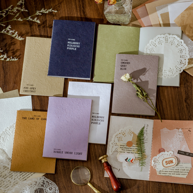 Páginas de libro en blanco para manualidades, papel de álbum de recortes, planificador de diario, Vintage, decorativo, DIY, 40 unids/lote