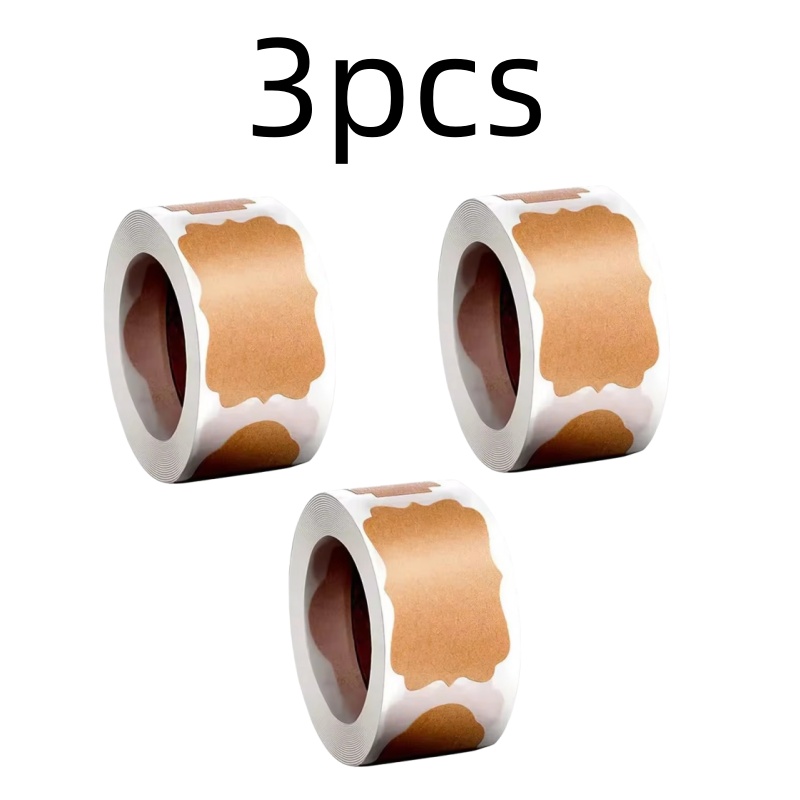 Kraftpapier-Aufkleber, leere Etiketten, handgefertigtes Briefpapier, Geschenkanhänger, Dekoration, Papier, Gewürzglas-Etikett, DIY-Umschlag, Siegelaufkleber