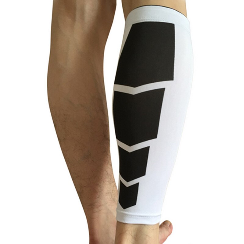 1pc Sports Leg Calf Leg Brace Support Stretch Sleeve Compression Exercise Unisex Help Ease Cramping Fit Comfortably Your CALF: white / M