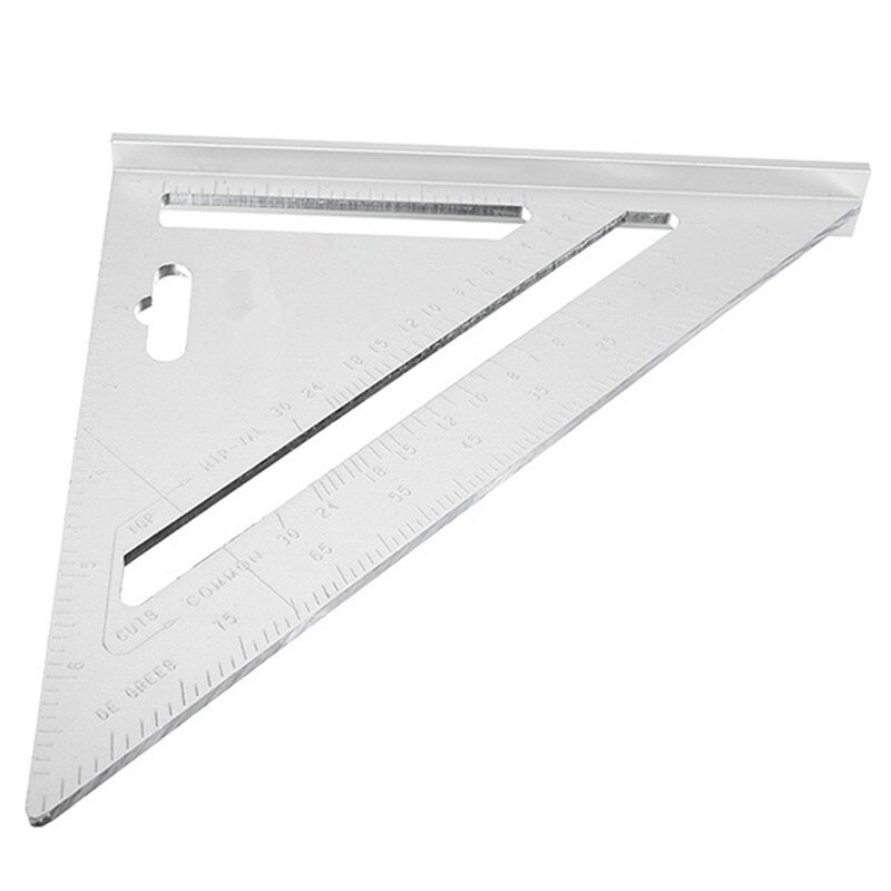 JIGUOOR Multi-Usage 200mm Alloy Speed Square Protractor Miter Framing Tri-square Line Scriber Saw Guide Measurement Carpenter