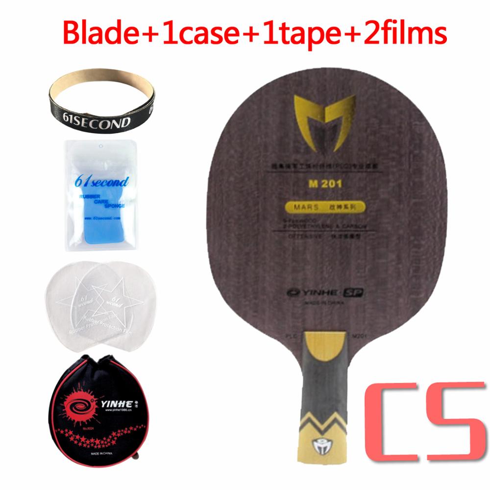 Yinhe PLC fiber table tennis blade M101 M201 Fiber Table Tennis Racket C.T.T.A.A. 5 PLY WOOD WITH 2 PLY PLC: 201 CS with YM case