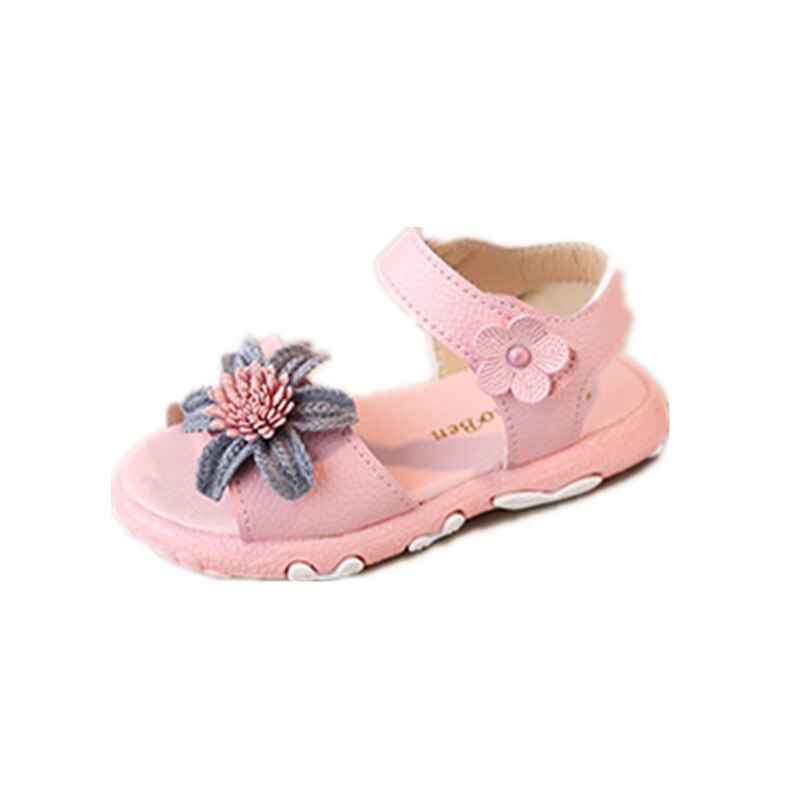 Smuk blomst baby pige sommer sandaler børn bløde flade prinsesse børne strandsko til lille pige 1 2 3 4 5 6 år gammel