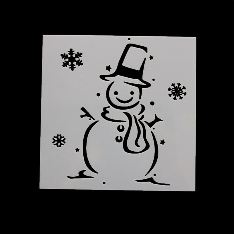 1pc Stencils DIY Merry Christmas Decorations for Home Drawing Cut Template Kids Painting Album Scrapbooking Stationery Supplies: 5