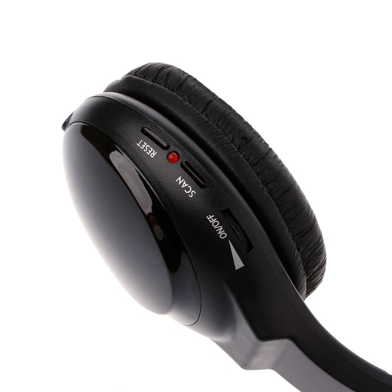 5 In 1 Wireless Stereo Headset Headphone Transmitter FM Radio For TV DVD MP3 PC