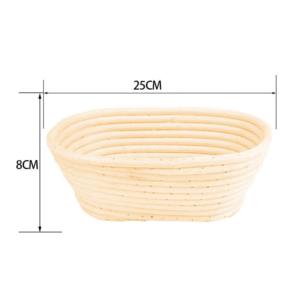 Natural Rattan Bread Proofing Basket Natural Oval Rattan Wicker Dough Fermentation Sourdough Banneton Bread Basket Baking Tools: Army Green