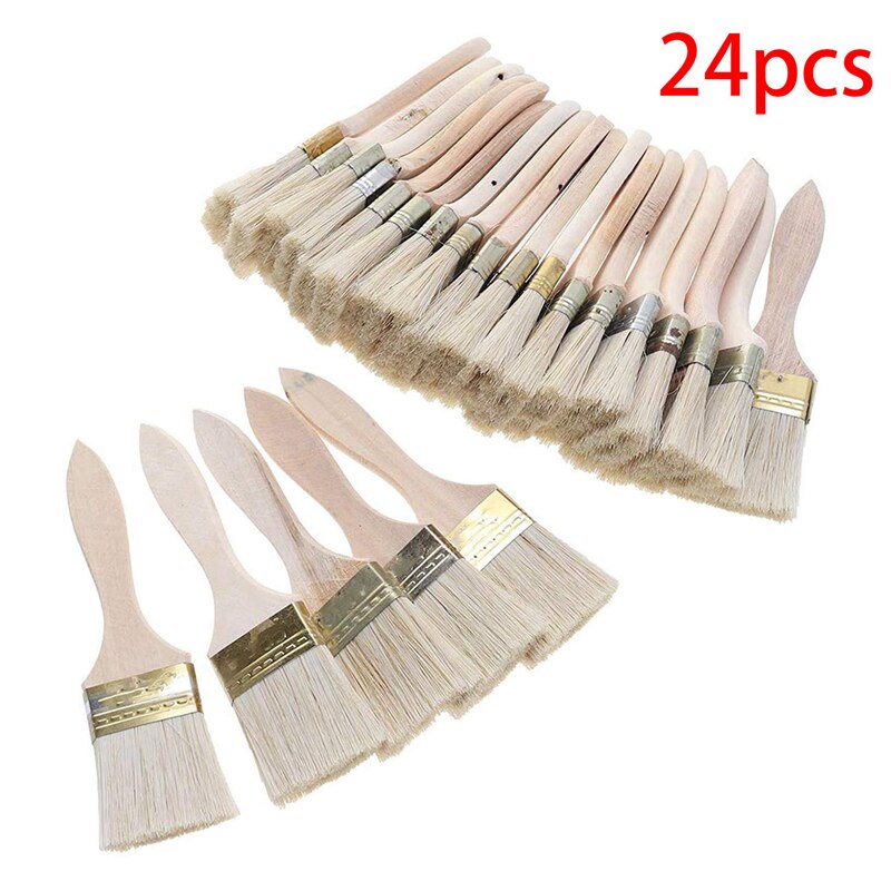 -24 Pack of 2 Inch (48mm) Paint Brushes and Chip Paint Brushes for Paint Stains Varnishes Glues and Gesso
