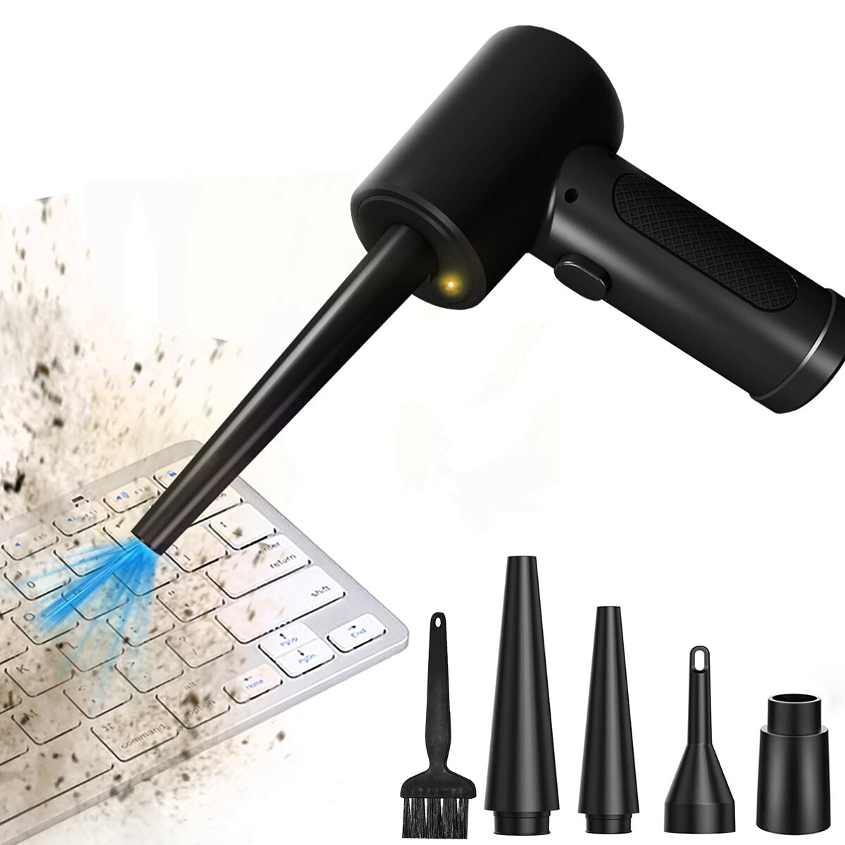 Draadloze Air Duster Multi-Gebruik Draagbare Gecomprimeerd Usb Handheld Elektrische Luchtblazer Computer Cleaner Pc Laptop Toetsenbord 51000 Rpm