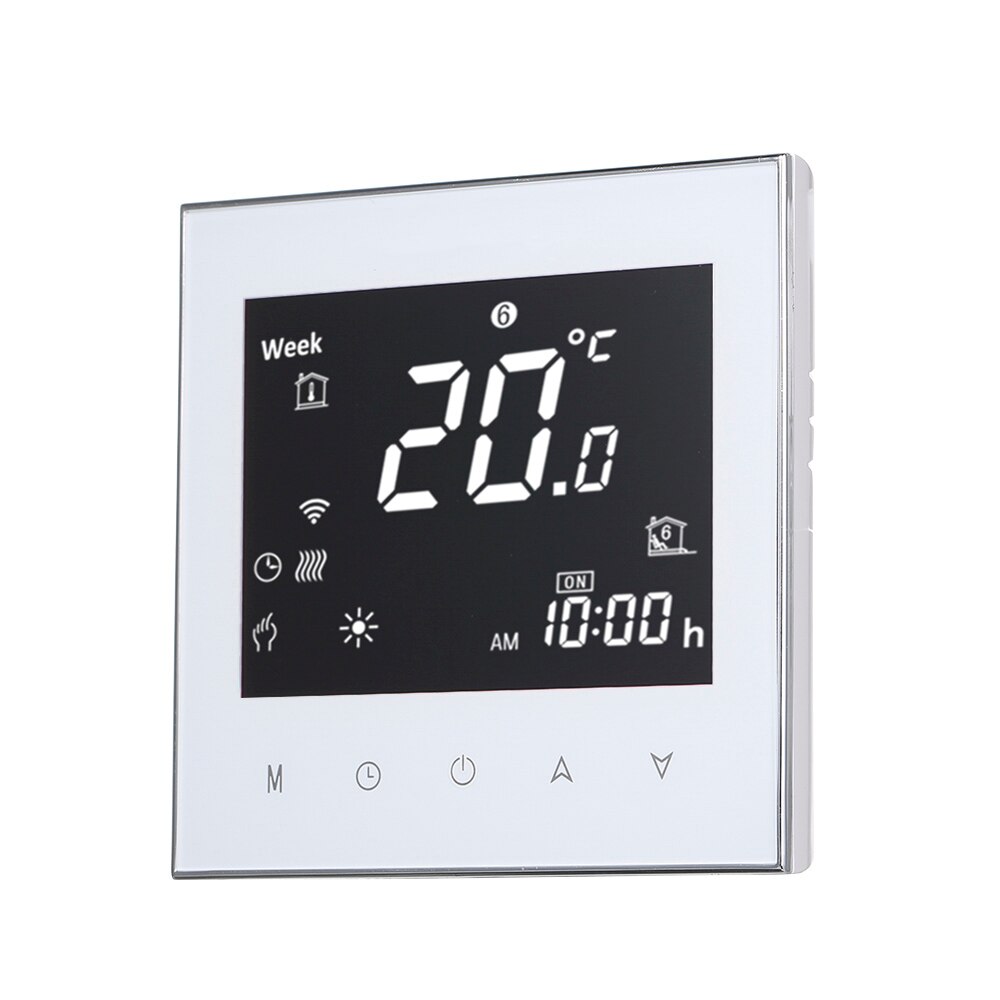 Digital Thermostats Water / Gas Boiler Heating Thermostat Voice Over WiFi Control Touch Screen Home Room Temperature Controller: white no wifi