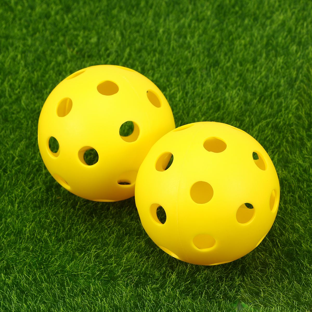 8 stk plastik golfbolde gul pickleball bold med huller legetøjsbold til indendørs og udendørs baner