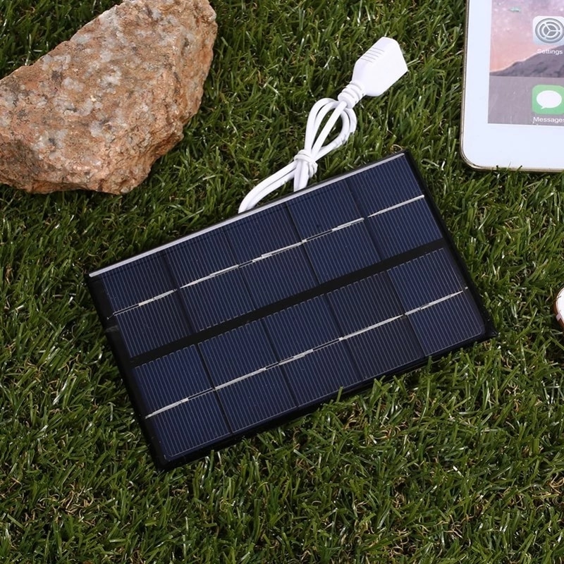 Zonnepaneel 2W 5V Usb Micro Batterij Oplader Outdoor Draagbare Voor Mobiele Telefoon Power Bank Waterdicht Polysilicium Solar lader