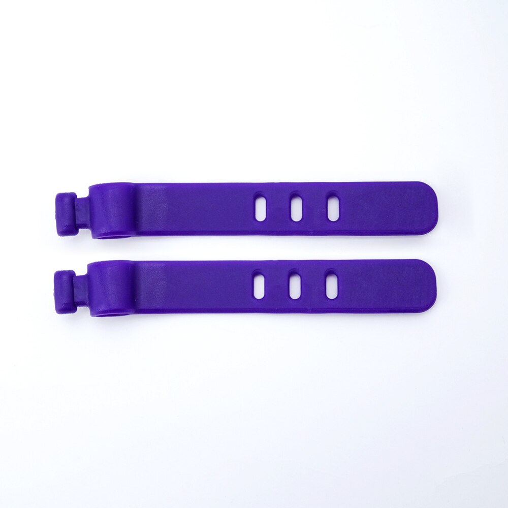 Silicone Tie Cable Organizer Phone Cable Multipurpose Winder Holder Clip For Mouse Earphone Wire Organizer 2Pcs/Lot: 2PCS Purple