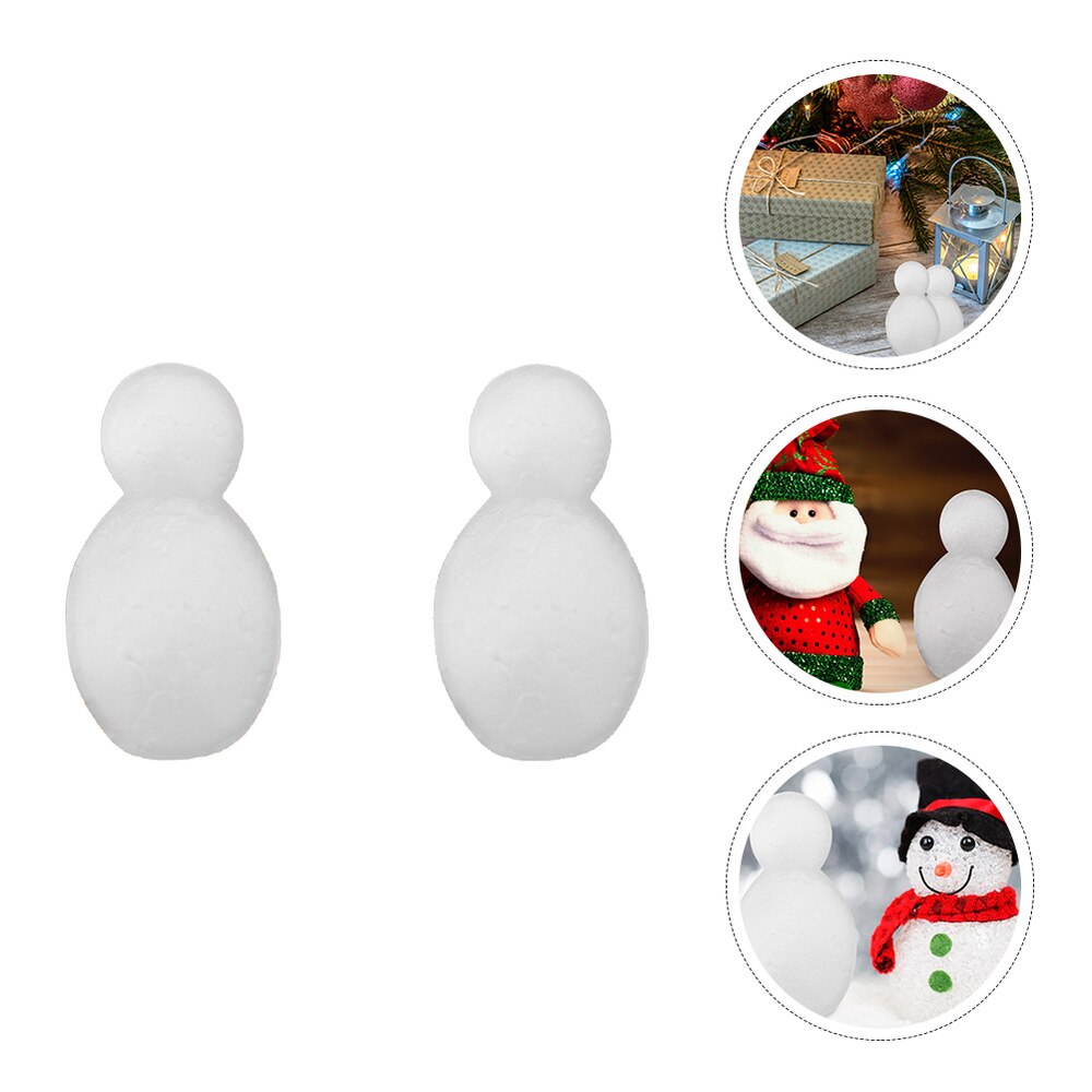 4 Pcs Durable Portable Snowman Shape Model Styrofoam Crafts for Men Children