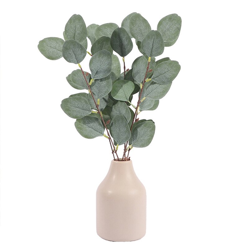 Artificial Flower Eucalyptus Leaves Stems Eucalipto Branches Artificial Plants for Floral Bouquets Wedding Green Decor