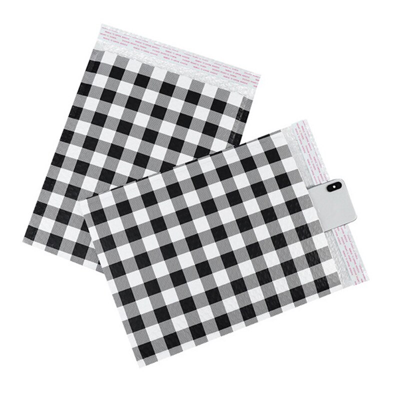 10 Pieces Black Square Plastic Bubble Envelope Envelope Bag Ziplock Liner Waterproof Packaging