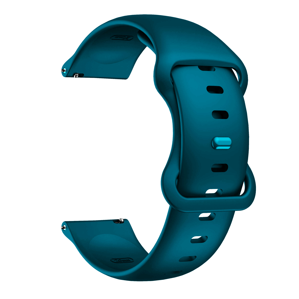 Silikonrem til garmin forerunner 255 265 245 165- rem, vivoactive 5 venu 3 sq sportsarmbånd 20mm 22mm smartklokkereim: Grønnblå / 20mm