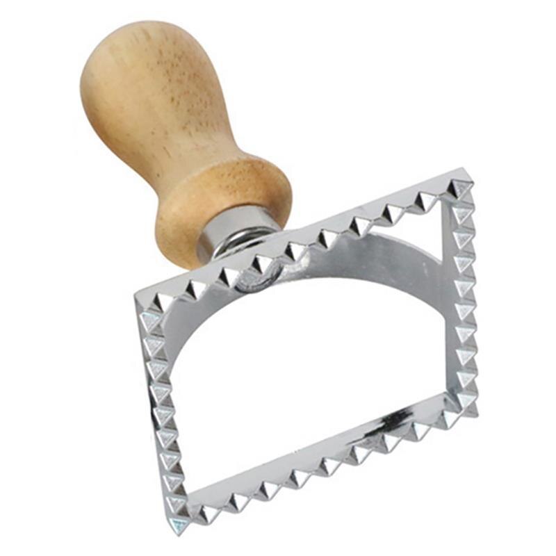 Firkantet rund ravioli stempel pasta skærer lav ravioli derhjemme wienerbrød ravioli maker formpresse køkken pasta form værktøj: 3