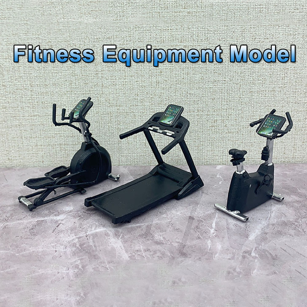 Fitness Equipment Model 1:20/25/30 Scale Indoor Sports DIY Electric Bicycle Scene Miniature Toy