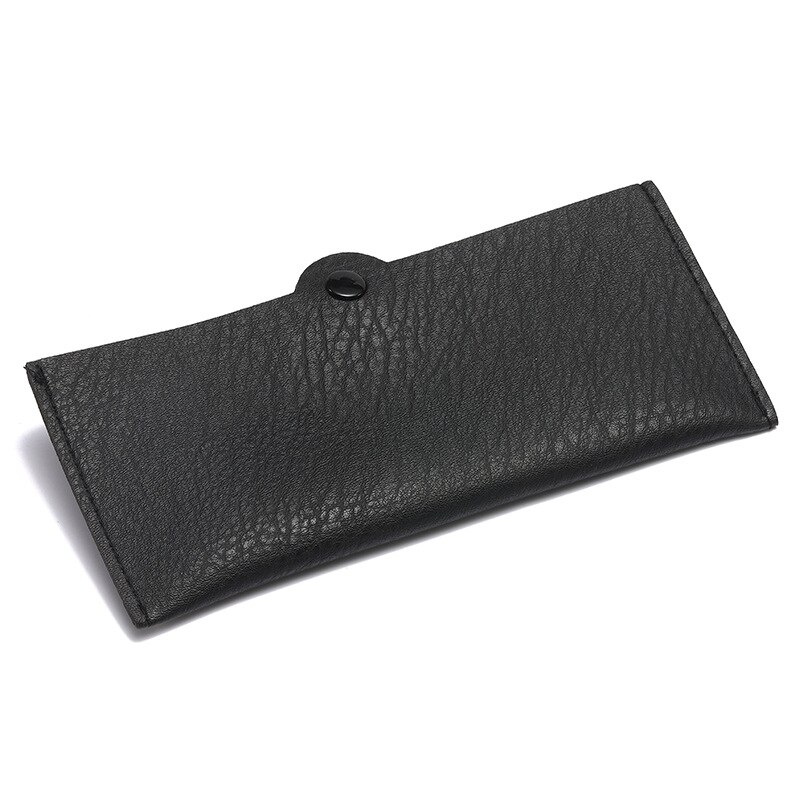Elbru Lederen Bril Zakken Zachte Brillen Frame Zonnebril Gevallen Opslag Anti Kras Waterdichte Leesbril Bril Zak: Black B