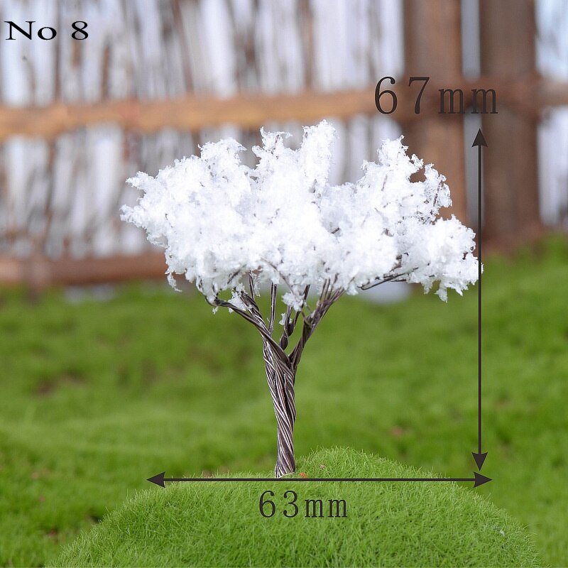 10 PCS Mini Tree Artificial Plants Branch Flowers Wedding Home Garden Decoration DIY micro-landscape succulent plants Decor: No 8