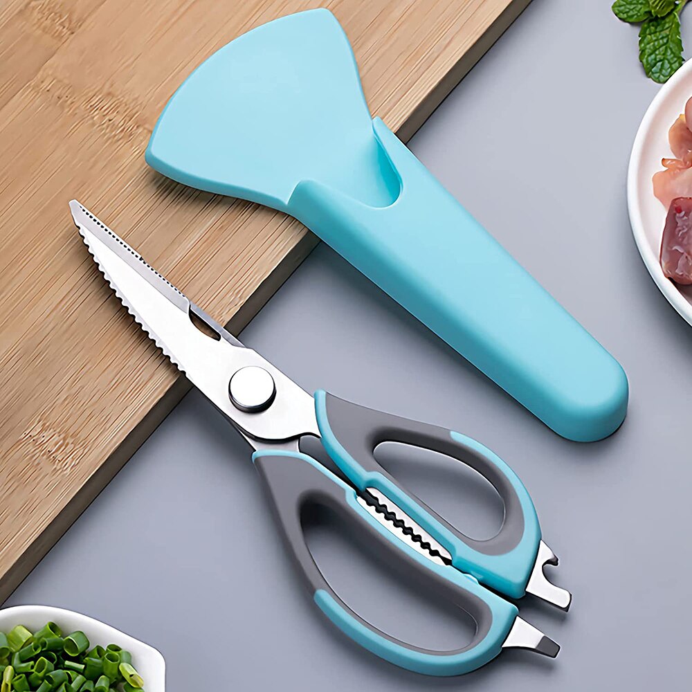 Scissors kitchen Scissors Shear Stainless Steel Multifunctional Heavy Duty Sharp With Magnetic Holder For Food Meat Fish Scissor