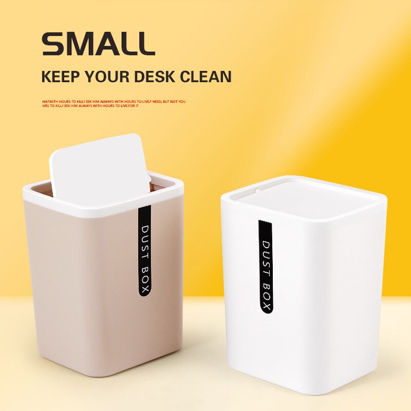 Papelera para escritorio, Mini papelera pequeña para el hogar, mesa, caja de barril, oficina, cesta de almacenamiento para baño, cocina, cubo de basura