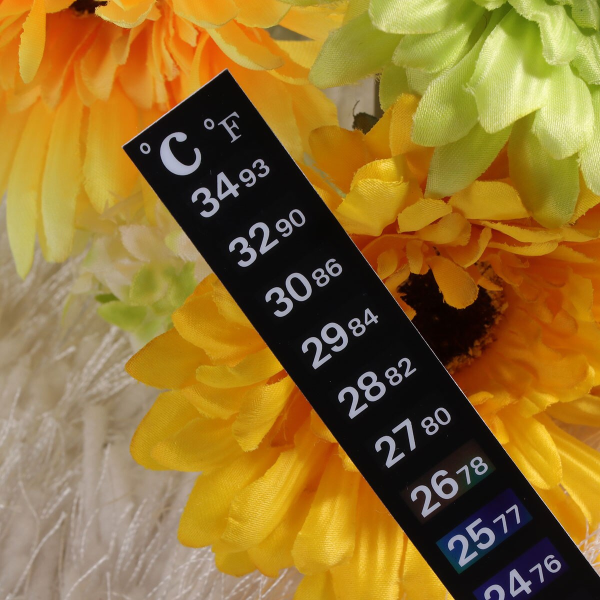 10pcs Traditional Stick-on Digital Temperature Strip Degree Celsius System Display