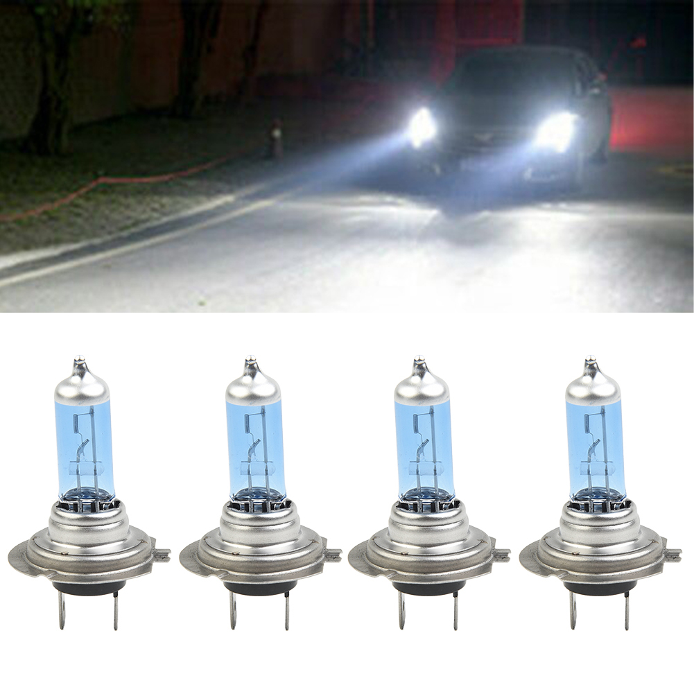 4 stücke h7 100w 4500k super helle weiße Halogenlampe 12v Autos chein werfer birne h7 Halogenlampe Autos chein werfer Ersatz birne