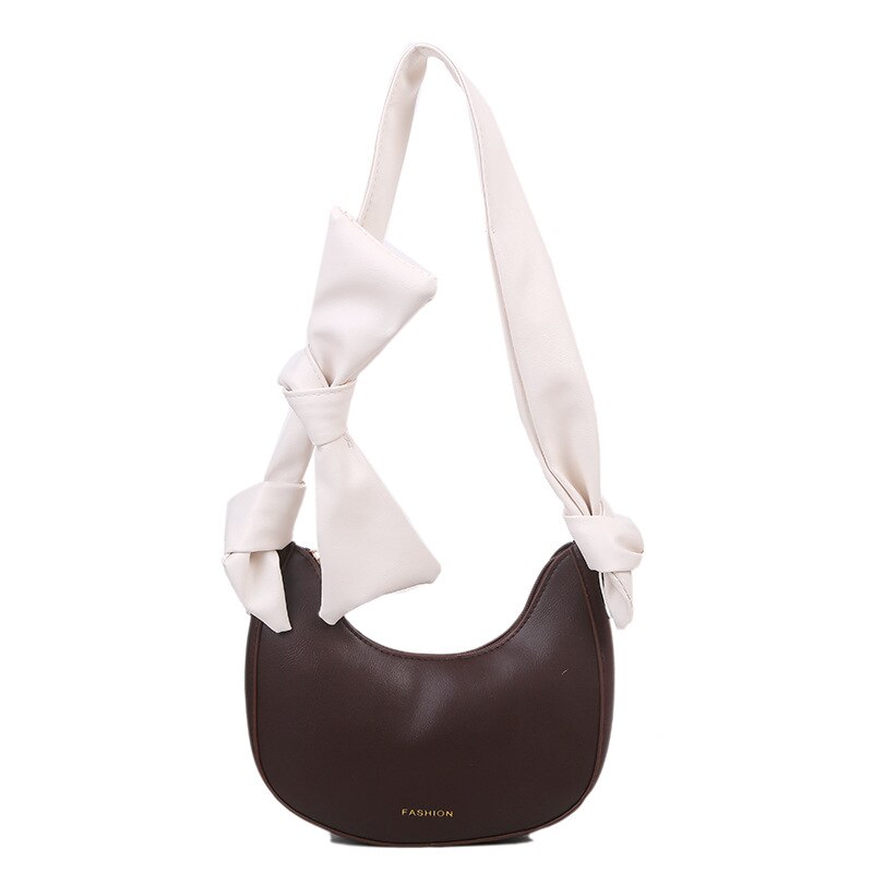 Gusure Vrouwen Pu Leer Knoedel Zakken Vrouwelijke Clutch Handtassen Soild Color Mode Reizen Hobo Bag: Coffee