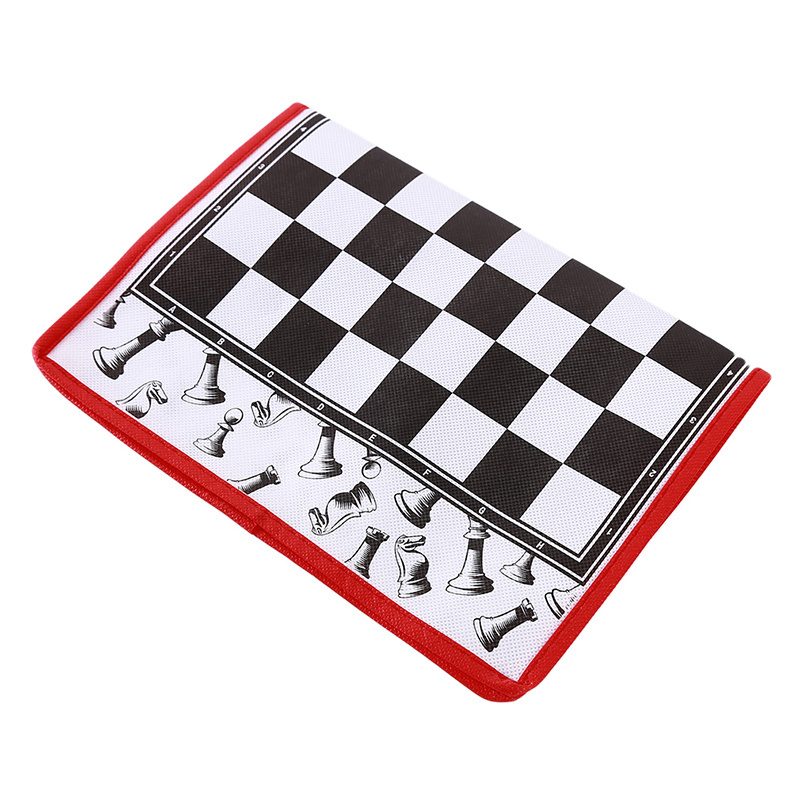 2 in 1 Chess & Checkers & Backgammon Set Travel Plastic Chess Game Magnetic Chess Pieces Folding Checkerboard Entertainment