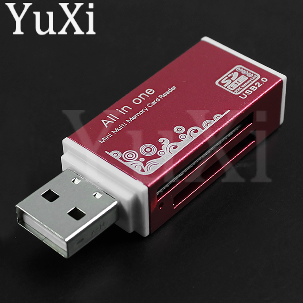 Lector de tarjetas USB 2,0, lector de tarjetas multimemoria todo en 1 para SD TF MS M2, adaptador de tarjeta SDHC, enchufe para ordenador portátil, PC de escritorio, 1 ud.: BLANCO