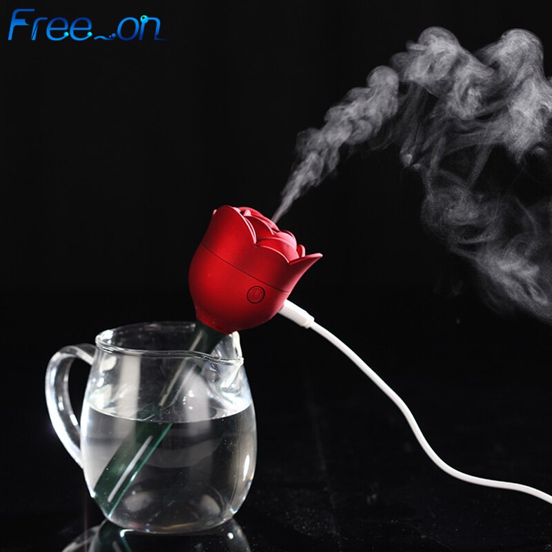 Mini Rose Flower USB Humidifier Air Purifier Aroma Diffuser Atomizer Office Home
