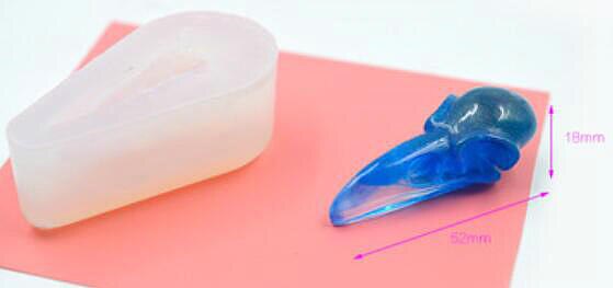 Diy mini schedelkop siliconen mallen epoxyhars vogel bedels hanger armband sieraden accessoires mal holloween hars decoratie gereedschap: Vogel