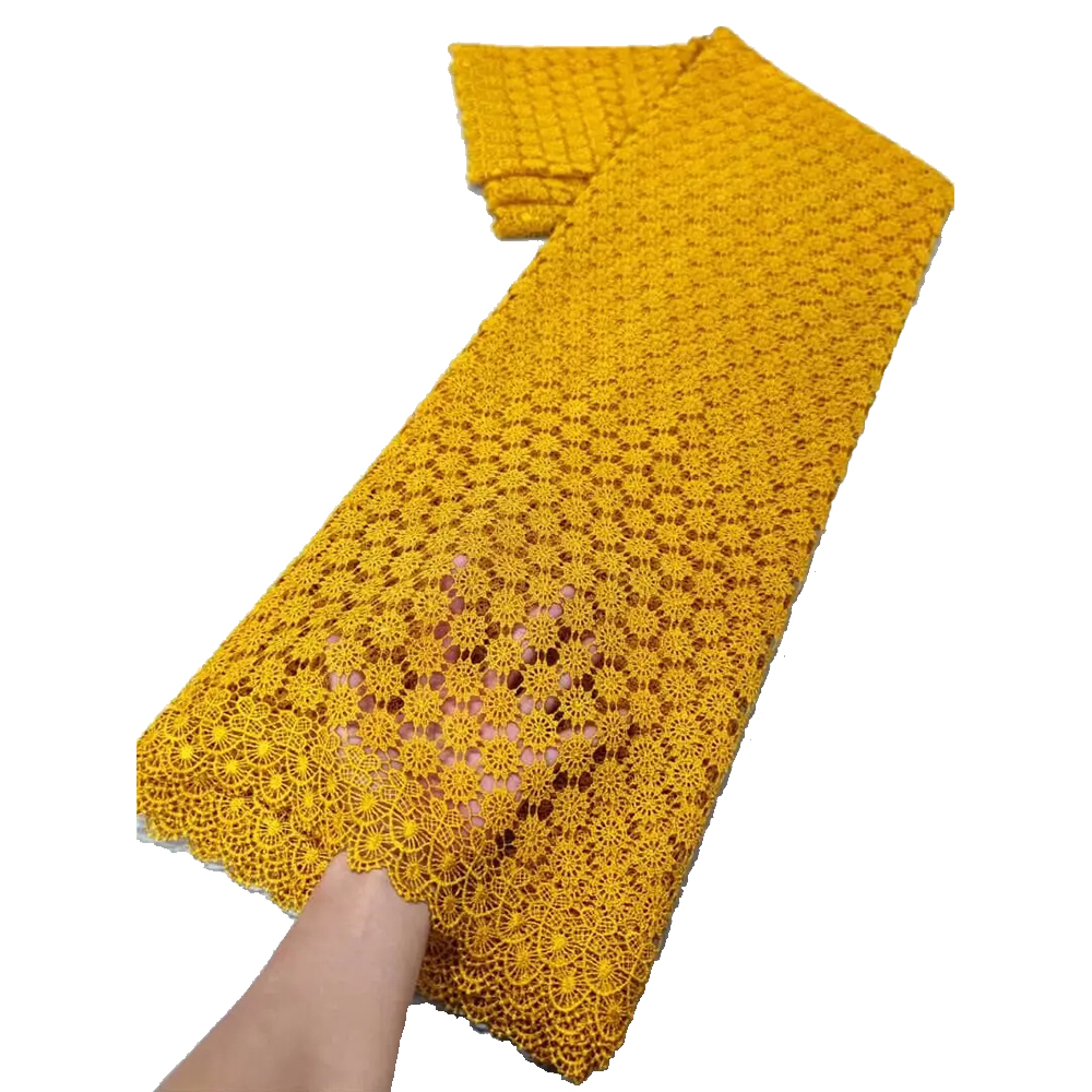 2025 Afrikaanse Nigeriaanse Wateroplosbare Damast Kant Stof Borduren Feestjurk Pailletten Katoen 5 yards: Antique Zinc