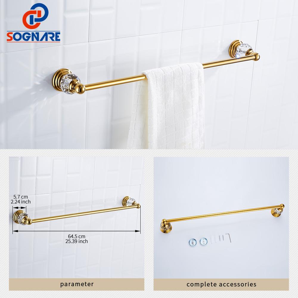 Luxury Gold Crystal Bathroom Accessories set 6pcs Bath Hardware Sets Wall-mounted Soap Holder,Towel Rail,Toilet Paper Holder