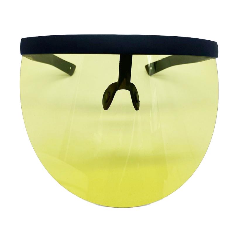 Oversized Exaggerated Visor Wrap Shield Large Mirror Sun Glasses Camping Half Face Shield Guard Protector Face Mask Goggles: 02