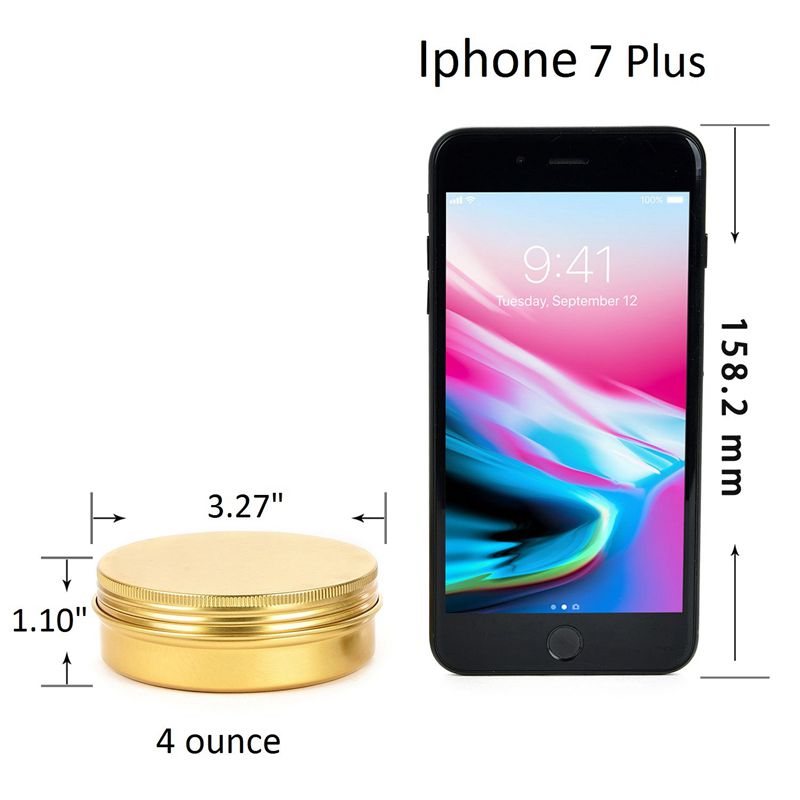 Tin Cans Screw Top Containers Aluminum Round Steel Tin Cans Travel Tins Storage Jar Food Tins Containers Metal Tins With Lids,Go