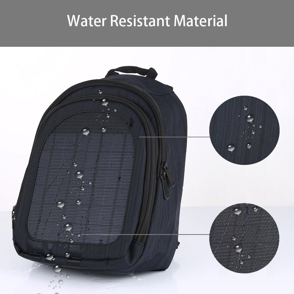 Haweel 5W Solar Panel Männer Rucksack Powered Rucksack Usb Lade Anti-Diebstahl Laptop Reise Rucksäcke für Männer Leinwand bagpack