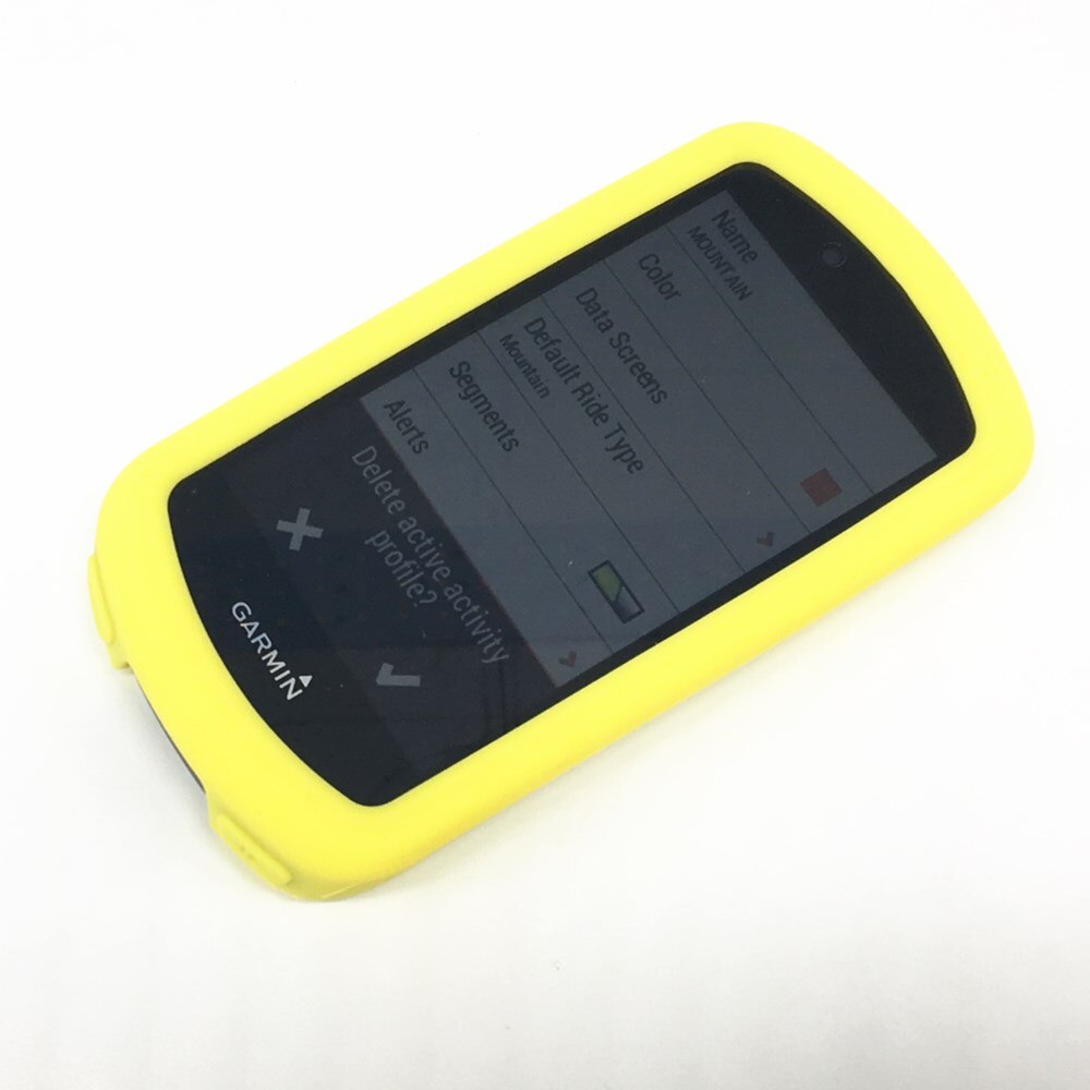 Garmin Edge 1030 bike computer silica gel protective sleeve bicycle rubber case (include film): Yellow