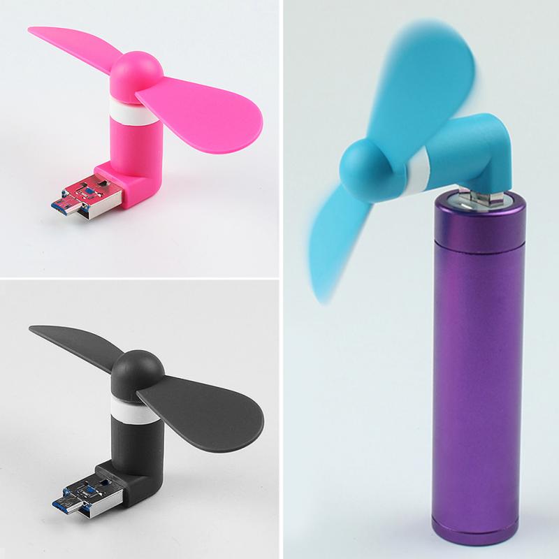 Schattige mini mobiele telefoon usb ventilator draagbare handventilator voor powerbank android otg smartphone