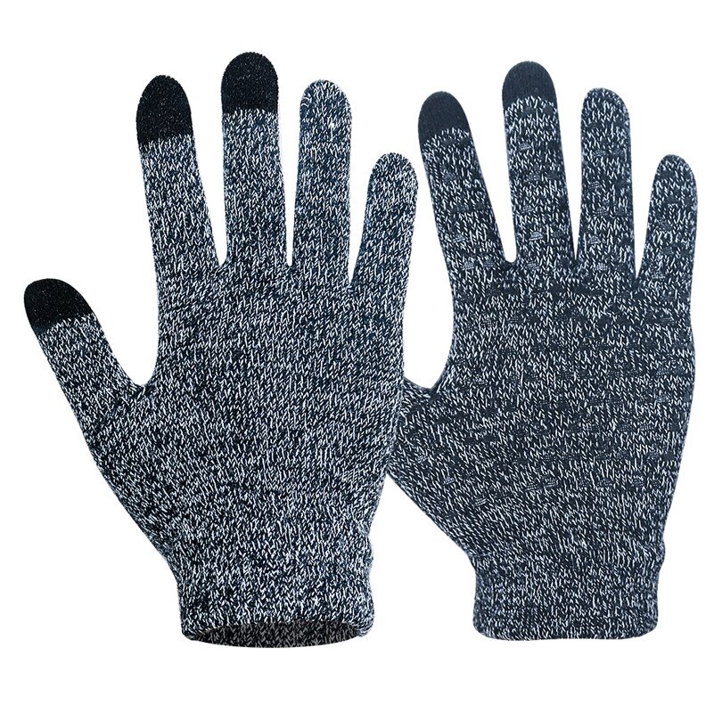 Vinter berøringsskærm udendørs kørsel varm vindtæt vandtæt mænd kvinder handsker: Grå