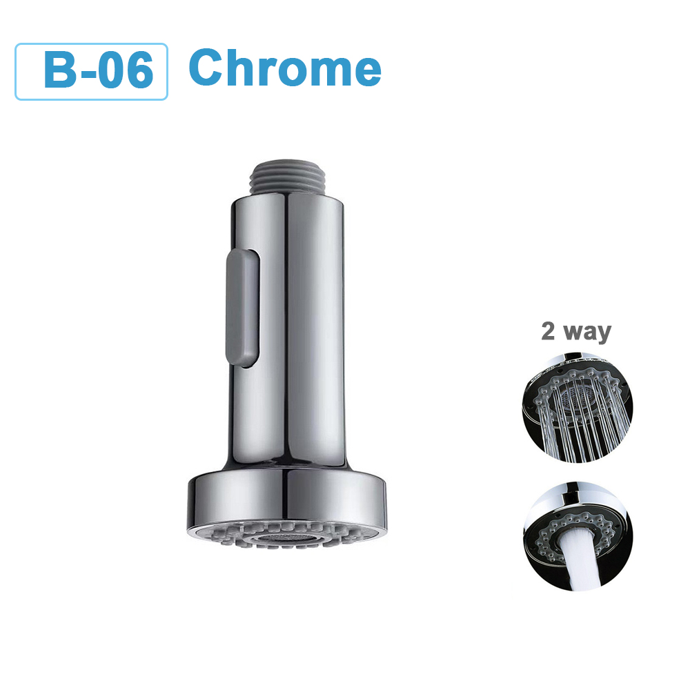G1/2 Kitchen Faucet Head Pull Out Shower Nozzle Sprayer Bathroom Sink Tap Replacement Accessory Black Silver Golden Head Aerator