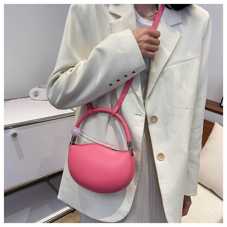 Small Fresh Net Red Shoulder Bag Handbag Klein Blue Messenger Bag Solid Color Wild Pea Bag 2022 Korean Shell Bag