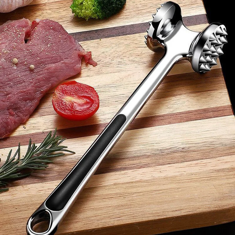 Martillo de Metal para carne de aluminio, 19 Cm, ablandador de carne pesado y duradero, herramienta de cocina para el hogar, 1 Uds.
