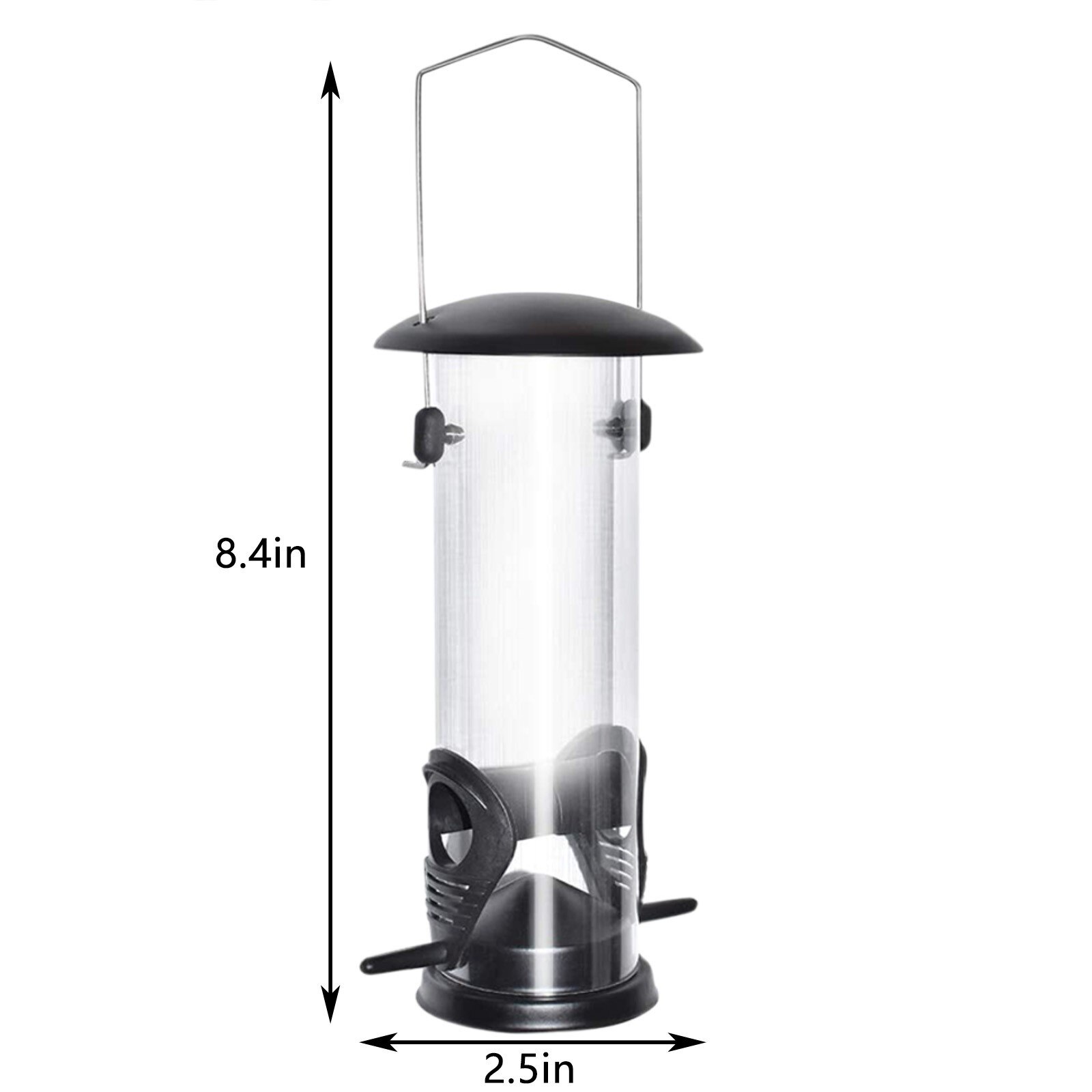 Clear Bird Feeders Glass Window Viewing Bird Feed Hotel Detachable Table Seed Peanut Hanging Suction Courtyard Feeder Tools: I 1PC